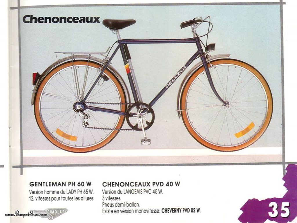 Uit de catalogus van Peugeot-fietsen uit 1988.